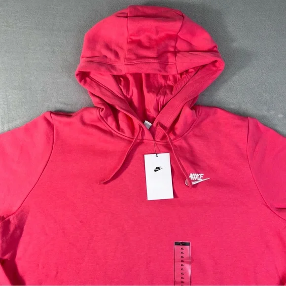 Nike Women’s Hoodie NWT XL Pink/Red Hooded Pullover 26” Length $65 Retail - Picture 2 of 8